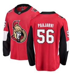 Men's Ottawa Senators #56 Magnus Paajarvi Fanatics Branded Red Home Breakaway NHL Jersey
