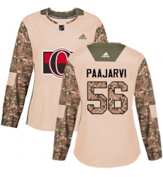 Women's Adidas Ottawa Senators #56 Magnus Paajarvi Authentic Camo Veterans Day Practice NHL Jersey