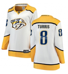 Women's Nashville Predators #8 Kyle Turris Fanatics Branded White Away Breakaway NHL Jersey