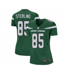 Women's New York Jets #85 Neal Sterling Game Green Team Color Football Jersey