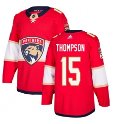 Youth Adidas Florida Panthers #15 Paul Thompson Premier Red Home NHL Jersey