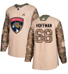 Youth Adidas Florida Panthers #68 Mike Hoffman Authentic Camo Veterans Day Practice NHL Jersey