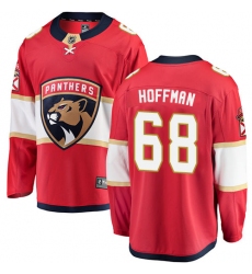 Youth Florida Panthers #68 Mike Hoffman Authentic Red Home Fanatics Branded Breakaway NHL Jersey