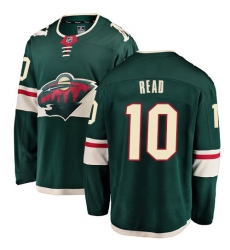 Youth Minnesota Wild #10 Matt Read Authentic Green Home Fanatics Branded Breakaway NHL Jersey