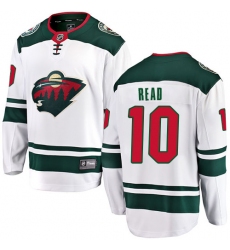 Youth Minnesota Wild #10 Matt Read Authentic White Away Fanatics Branded Breakaway NHL Jersey