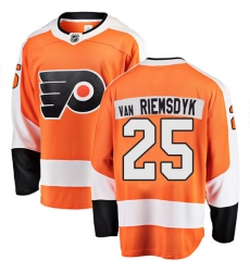 Men's Philadelphia Flyers #25 James Van Riemsdyk Fanatics Branded White Away Breakaway NHL Jersey