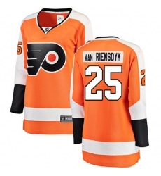 Women's Philadelphia Flyers #25 James Van Riemsdyk Fanatics Branded Orange Home Breakaway NHL Jersey
