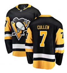 Men's Pittsburgh Penguins #7 Matt Cullen Authentic Black Home Fanatics Branded Breakaway NHL Jersey