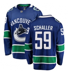 Youth Vancouver Canucks #59 Tim Schaller Fanatics Branded Blue Home Breakaway NHL Jersey