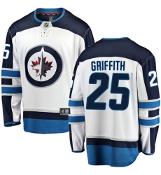 Men's Winnipeg Jets #25 Seth Griffith Fanatics Branded White Away Breakaway NHL Jersey