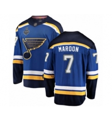 Youth St. Louis Blues #7 Patrick Maroon Fanatics Branded Royal Blue Home Breakaway 2019 Stanley Cup Final Bound Hockey Jersey