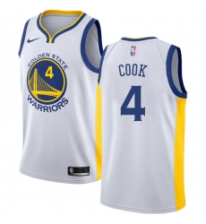 Women's Nike Golden State Warriors #4 Quinn Cook Swingman White NBA Jersey - Association Edition