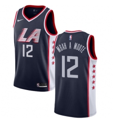 Youth Nike Los Angeles Clippers #12 Luc Mbah a Moute Swingman Navy Blue NBA Jersey - City Edition
