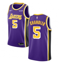 Men's Nike Los Angeles Lakers #5 Tyson Chandler Swingman Purple NBA Jersey - Statement Edition