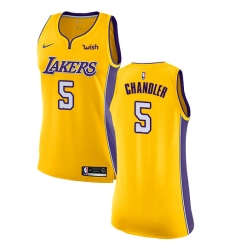Women's Nike Los Angeles Lakers #5 Tyson Chandler Swingman Gold NBA Jersey - Icon Edition