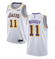 women's Nike Los Angeles Lakers #11 Michael Beasley Swingman White NBA Jersey - Association Edition