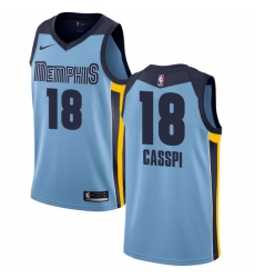 Men's Nike Memphis Grizzlies #18 Omri Casspi Swingman Light Blue NBA Jersey Statement Edition