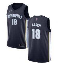 Men's Nike Memphis Grizzlies #18 Omri Casspi Swingman Navy Blue NBA Jersey - Icon Edition