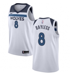 Women's Nike Minnesota Timberwolves #8 Jerryd Bayless Swingman White NBA Jersey - Association Edition
