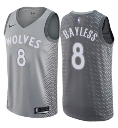 Youth Nike Minnesota Timberwolves #8 Jerryd Bayless Swingman Gray NBA Jersey - City Edition