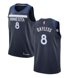 Youth Nike Minnesota Timberwolves #8 Jerryd Bayless Swingman Navy Blue NBA Jersey - Icon Edition