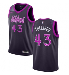 Youth Nike Minnesota Timberwolves #43 Anthony Tolliver Swingman Purple NBA Jersey - City Edition