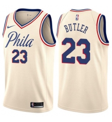 Women's Nike Philadelphia 76ers #23 Jimmy Butler Swingman Cream NBA Jersey - City Edition