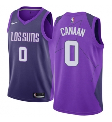 Men's Nike Phoenix Suns #0 Isaiah Canaan Swingman Purple NBA Jersey - City Edition