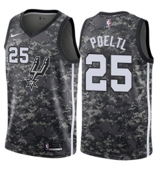Youth Nike San Antonio Spurs #25 Jakob Poeltl Swingman Camo NBA Jersey - City Edition