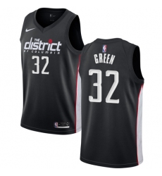 Men's Nike Washington Wizards #32 Jeff Green Swingman Black NBA Jersey - City Edition