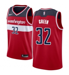 Men's Nike Washington Wizards #32 Jeff Green Swingman Red NBA Jersey - Icon Edition