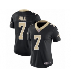 Women's Nike New Orleans Saints #7 Taysom Hill Black Team Color Vapor Untouchable Limited Player NFL Jersey