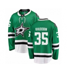 Men's Dallas Stars #35 Anton Khudobin Authentic Green Home Fanatics Branded Breakaway NHL Jersey