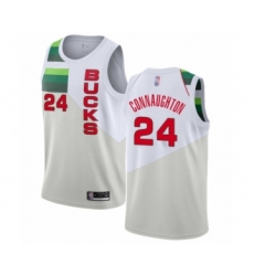 Women's Milwaukee Bucks #24 Pat Connaughton White Swingman Jersey - Earned Edition