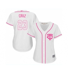Women's Minnesota Twins #23 Nelson Cruz Replica White Fashion Cool Base Baseball Jersey