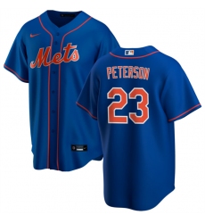Men's New York Mets ##23 David Peterson Royal Cool Base Stitched Baseball Jersey
