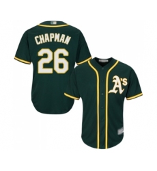 Youth Oakland Athletics #26 Matt Chapman Replica Green Alternate 1 Cool Base Baseball Jersey