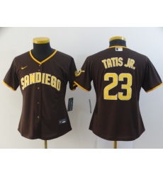 Women's San Diego Padres #23 Fernando Tatis Jr. Alternate Replica Brown Nike Jersey