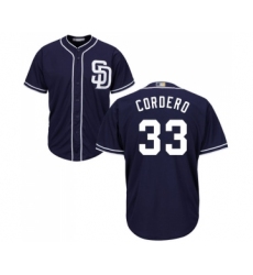 Youth San Diego Padres #33 Franchy Cordero Replica Navy Blue Alternate 1 Cool Base Baseball Jersey