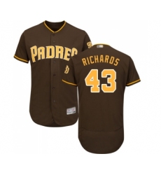 Men's San Diego Padres #43 Garrett Richards Brown Alternate Flex Base Authentic Collection Baseball Jersey