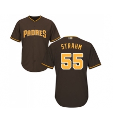 Youth San Diego Padres #55 Matt Strahm Replica Brown Alternate Cool Base Baseball Jersey