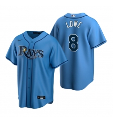 Men's Nike Tampa Bay Rays #8 Brandon Lowe Light Blue Alternate Stitched Baseball Jersey