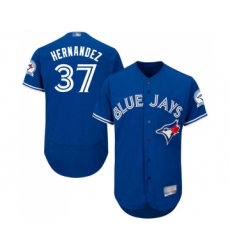 Men's Toronto Blue Jays #37 Teoscar Hernandez Royal Blue Alternate Flex Base Authentic Collection Baseball Jersey
