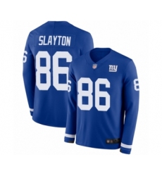 Men's New York Giants #86 Darius Slayton Limited Royal Blue Therma Long Sleeve Football Jersey