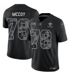 Men's New Orleans Saints #78 Erik McCoy Black F.U.S.E. 2026 Salute to Service Limited Football Stitched Jersey