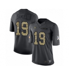 Youth San Francisco 49ers #19 Deebo Samuel Limited Black 2016 Salute to Service Football Jersey