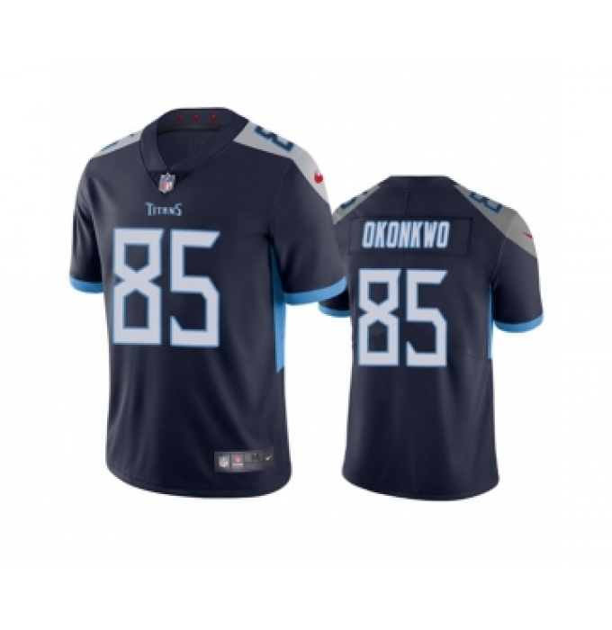 Men's Tennessee Titans #85 Chig Okonkwo Navy Vapor Untouchable Stitched Jersey
