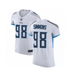 Men's Tennessee Titans #98 Jeffery Simmons White Vapor Untouchable Elite Player Football Jersey