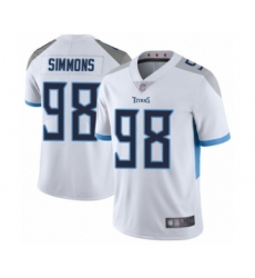 Men's Tennessee Titans #98 Jeffery Simmons White Vapor Untouchable Limited Player Football Jersey
