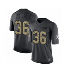 Youth Dallas Cowboys #36 Tony Pollard Limited Black 2016 Salute to Service Football Jersey